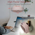 Pink Desk Fans Small Quiet with Ambient Light/Hook Portable USB Fan 5.3in High Power 3000mAH Rechargeable Battery Operate 3 Speed 180°Rotated Easy...