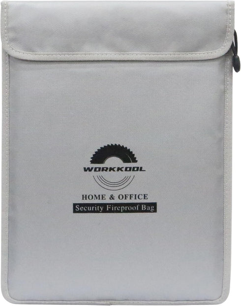 Fireproof Document Bag, Thermal Insulated File Case, Waterproof Fire proof file bag, Important Documents Organizer Safe Fire, 2 Pockets Money bag ...