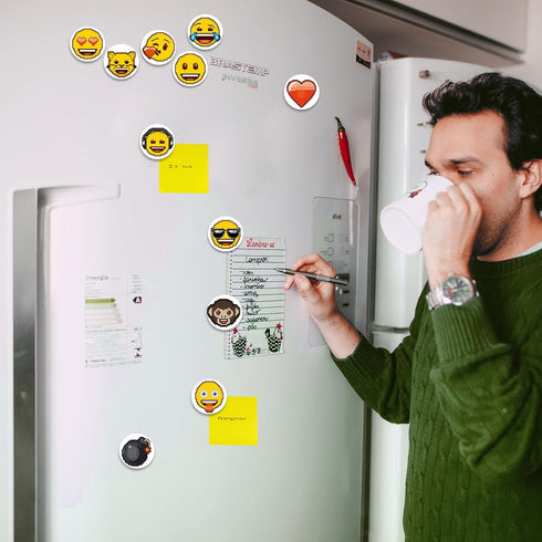 MORCART 28Pcs Emoji Fridge Magnets Cute Locker Accessories Decorative Refrigerator Magnets for School Whiteboard Home Kitchen Office - Gift for Te...