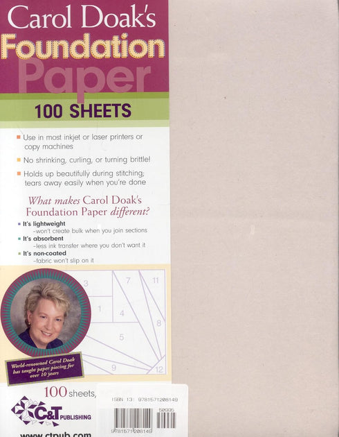 Carol Doak's Foundation Paper, 8.5-x-11-inch...