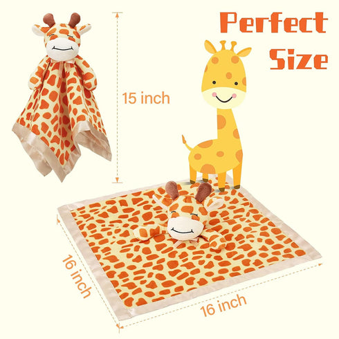 Pro Goleem Giraffe Loveys for Babies Soft Security Blanket Snuggle Toy Stuffed Animal Blanket Unisex Baby Lovie Baby Gifts for Infant and Toddler ...
