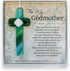 Handmade in USA Glass Cross with Sentiment for Godmother from Goddaughter/Godson/Godchild- Godmother Gift for Christmas/Baptism/Mothers Day/Confir...