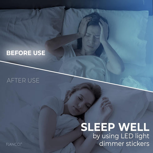 FLANCCI LED Light Blocking Stickers - Blackout LED Covers, Dim 50%80% of Lights, 2 Sheets (1 Cut Out + 1 Uncut)...