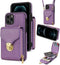 Compatible with iPhone 14 Pro Max 6.7 inch Wallet Case Crossbody Strap Leather Zipper Credit Card Holder Clasp Stand Cell Phone Cover for iPhone14...
