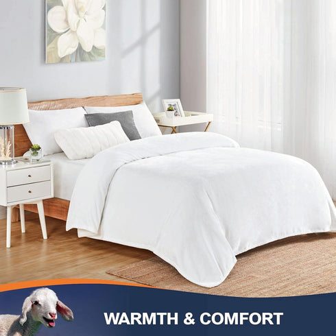 Walensee Fleece Blanket Plush Throw Fuzzy Lightweight (Throw Size 50x60 White) Super Soft Microfiber Flannel Blankets for Couch, Bed, Sofa Ultra L...