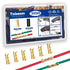 Tnisesm 200Pcs U Shape Copper Ring Terminals,Open Barrel Crimp Terminals with Heat shrinkable tube, Butt Connector for Electricity Automotive...