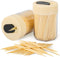 Urbanstrive Sturdy Safe Toothpick Holder with 800 Natural Wood Toothpicks for Teeth Cleaning, Unique Home Design Decoration, 2 Pack, Beige...