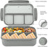 Bento Box Adult Lunch Box, Lunch Containers for Kids Girls Boys with 4 Compartments, Lunchable Food Container with Utensils, Sauce Jar, Muffin Lin...