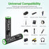 HiQuick Rechargeable AAA Batteries with 8 Bay Battery Charger,1.2V 1100Mah Low Self-Discharge Ni-MH AAA Batteries 16 Pack with Battery Charger for...