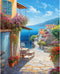 Natuyalo Paint by Numbers for Adults - DIY Adult Paint by Number Kits Painting on Canvas Town Street Painting by Numbers for Beginners, Landscape ...