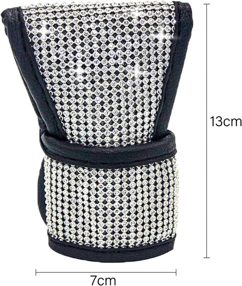 Car Accessories for Women Bling,Universal Car Bling Accessories with Crystal Sparkling Rhinestones for Girls,Lady Universal,White Car Shift Knob C...