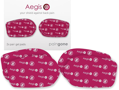 Paingone Aegis Replacement Gel Pads, 4 Count - Adhesive Electrode Pads for Lower Back Pain Relief - Made Exclusively for Use with The Paingone Aeg...