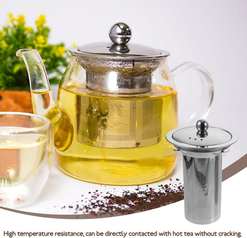 HEMOTON 2pcs Teapot Tea Strainer Tea Leaf Strainer for Loose Tea Filter Teapot Mesh Strainer Seasonings Strainer Tea Infuser Insert Loose Leaf Tea...