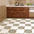 Non-Slip Vinyl Floor Sticker, Waterproof PVC Backsplash Tile Decal, Self-Adhesive Peel and Stick Wall Sticker for Home Décor (Morocco-119, 4Pcs 12...