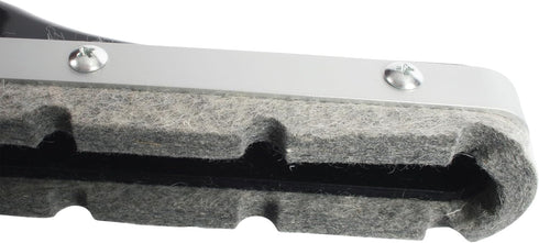 Cen-Tec Systems 60137 14" Commercial Scalloped Felt Hardwood and Polished Floor Vacuum Attachment, Black...