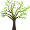 Amaonm Removable Cartoon Giant Brown Tree Wall Decals DIY Leaves Wall Sticker Peel and Stick Wall Decor for Nursery Kids Girls Nursery Room Bedroo...