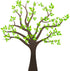 Amaonm Removable Cartoon Giant Brown Tree Wall Decals DIY Leaves Wall Sticker Peel and Stick Wall Decor for Nursery Kids Girls Nursery Room Bedroo...