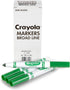 Crayola Broad Line Markers - Green (12ct), Markers for Kids, Bulk School Supplies for Teachers, Nontoxic, Marker Refill with Reusable Box...