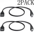 YOUOWO 2 Pack USB 2.0 Cable A Female to USB B Male Cable for Printer Extender Connection Cables USB_A/F-USB_B/M Adapter (USB_A-USB_B Cables Black)...