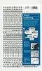 Chartpak Press-On Vinyl Letters and Numbers, Self Adhesive, Black, 0.25"h, 610/Pack...