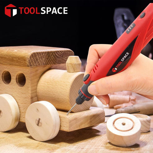 TOOLSPACE 4V Cordless Rotary Tool Kit with 69 Accessories, 6 Variable Speeds and USB Charging, Ideal for Carving, Engraving, Sanding, Polishing an...