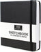 Ricco Bello 5.5 x 5.5 inch Small Square Sketchbook for Drawing - 180 GSM Thick Paper, Faux Leather Hardcover, for Use with Pen, Pencil, Water Base...