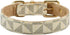 Leather Dog Collar and Leash Set, Check Pattern Dog Collar Leashes Metal Buckle Adjustable Durable for Small Medium Large Dogs (White, L(14.5-18.5...