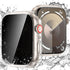 Goton Waterproof Privacy Case for Apple Watch Series 9 8 7 6 5 4 SE Ultra 40mm 44mm 41mm 45mm 49mm, Hard PC Bumper Tempered Glass Screen Protector...