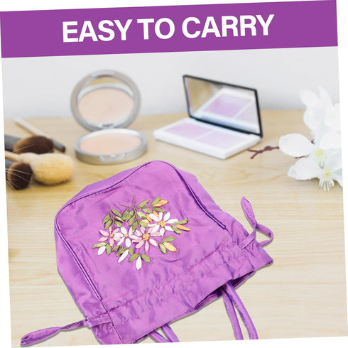 Holibanna Handbags Tote Bags The Tote Bag Purse Drawstring Tote Bag Women Drawstring Handbag Embroidered Handbag Small Drawstring Handbag Embroide...