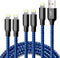 cugunu iPhone Charger, 5 Pack 3/3/6/6/10FT Apple MFi Certified USB Lightning Cable Nylon Braided Fast Charging Cord Compatible for iPhone 14/13/12...