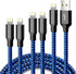 cugunu iPhone Charger, 5 Pack 3/3/6/6/10FT Apple MFi Certified USB Lightning Cable Nylon Braided Fast Charging Cord Compatible for iPhone 14/13/12...