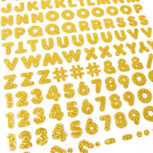 Sei 1/2 Inch Carefree Glitter Letters & Numbers Iron on Transfer, Gold, 1-Sheet...