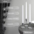 CANDWAX White Taper Candles 12 inch Dripless - Set of 4 Tapered Candles Ideal as Dinner Candles - Smokeless and Unscented Taper Candles Long Burni...