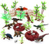 Dinosaurs Cake Decorating Kit Plastic Dinosaurs Figures Trees & Dinosaur Eggs and Egg Nest Dinosaur Figures Toy for Kids...