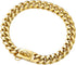 Gold Dog Chain Collar Walking Metal Chain Collar with Design Secure Buckle,14MM Heavy Duty Cuban Link Chain Training Collar for Small Medium Large...