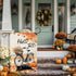 Hello Fall Garden Flag 12x18 Double Sided, Small Burlap Autumn Black Cat Bicycle Garden Flag Fall Thanksgiving pumpkin Outside Outdoor House Yard ...