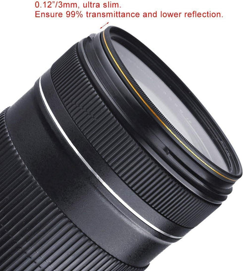 waka 77mm MC UV Filter - Ultra Slim 16 Layers Multi Coated Ultraviolet Protection Lens Filter for Canon Nikon Sony DSLR Camera Lens...