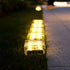 Epicgadget Solar Ice Cube Shaped Light, 2.8x2.8x2 inch Ice Cube Shaped Warm White Outdoor Solar Garden Decorative Lights for Walkway Pathway Backy...