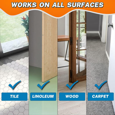 Door Stoppers - Pack of 3 | Rubber Security Wedge for Bottom of Door on Carpet, Concrete, Tile, Linoleum & Wood - Heavy Duty Door Stop - Aesthetic...