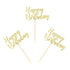 Ercadio 24 Pack Happy Birthday Cupcake Toppers Gold Glitter Celebrating Birthday Cake Picks Baby Shower Kids Birthday Party Decoration Supplies…...