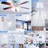 hansang E12 LED Ceiling Fan Light Bulbs 6000K Cool Daylight, 6W 60Watt Equivalent, A15 Small Candelabra Base Chandelier Bulbs, 600LM, Non-dimmable...