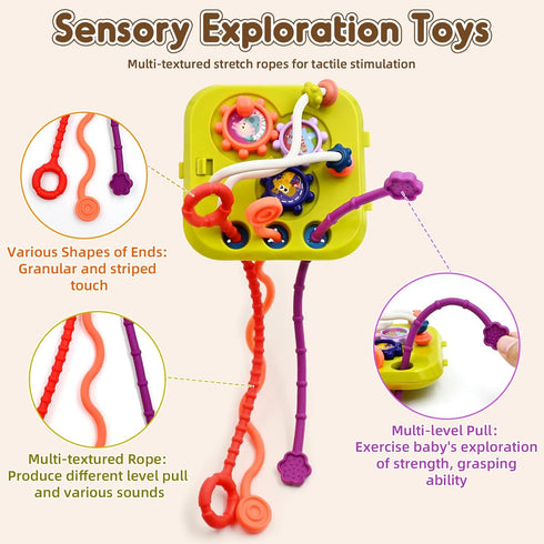AiTuiTui Baby Toys 12 18 Months, Sensory Montessori Toys for 1 2 Year Old Boy Girl Gifts, 7 in 1 Multifunction Educational Toys with Shape Sorter ...