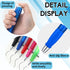 Crtiin 6 Pcs Big Pens Easy Grip Jumbo Pen Bulk with Refills Extra Large Ballpoint Pens Black Ink Fat Pens Giant Pen Oversize Retractable Pens for ...