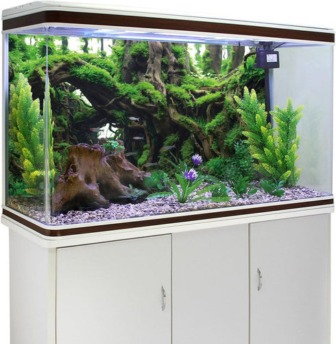AWERT 48x18 inches Tree Branches Fish Tank Background Green Algae Aquarium Background River Bed & Lake Aquarium Background Vinyl Background...