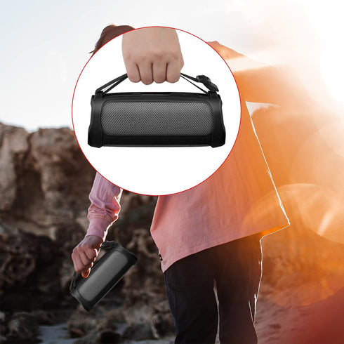 TXEsign Silicone Case for JBL Flip 5 Waterproof Portable Bluetooth Speaker Travel Carrying Pouch Protective Cover with Hand Strap(Black)...