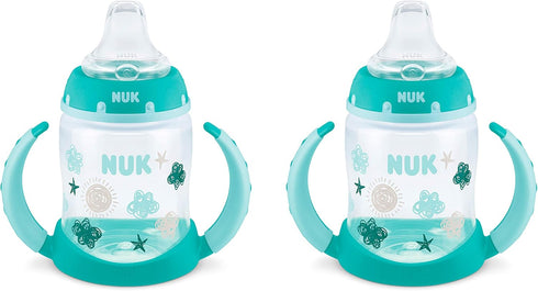 NUK Learner Cup, 5 Oz, 2-Pack, Clouds & Stars – BPA Free, Spill Proof Sippy Cup...