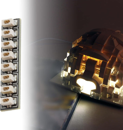 eMagTech 3pcs 8-Port Expansion Boards DIY Kit Compatible with LEGO Other Building Blocks for LED Lights, Cables, Power Options, 31.6 x 6.5 mm...
