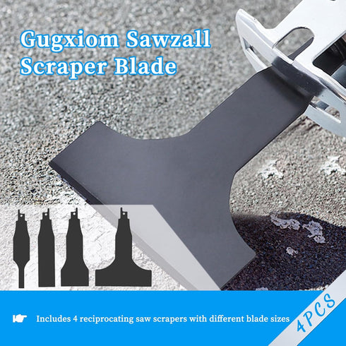 4PCS Reciprocating Saw Scraper Blade, Sawzall Scraper Blades, Tile Floor Cleaning Scraper, Multifunctional High Carbon Steel Tile Cleaning Tools, ...