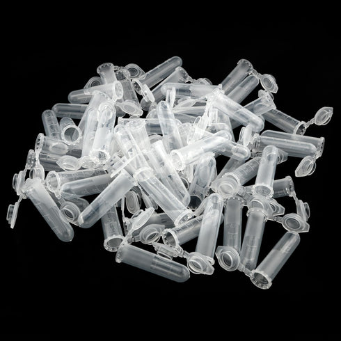 100PCS 2ml Centrifuge Tubes with Round Bottom Graduated Pointed Bottom and Screw Cap for Sample Storage, Leak-Proof Laboratory Equipment...