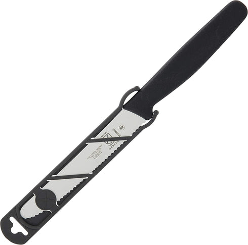 Mercer Culinary Rounded Tip Wavy Bar Knife, 4-5/16 Edge, Black...